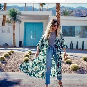 Rachel Zoe Palm print duster